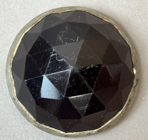 1.5" Original Ruby Red Cut Glass Motorcycle Automotive Jewel