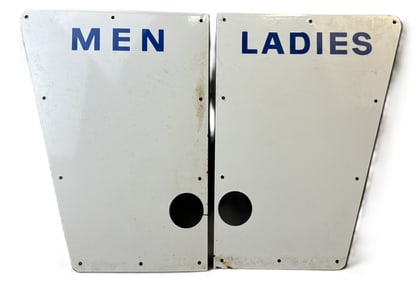 Men & Ladies Pair Original Humble Oil Gas Station Restroom Signs