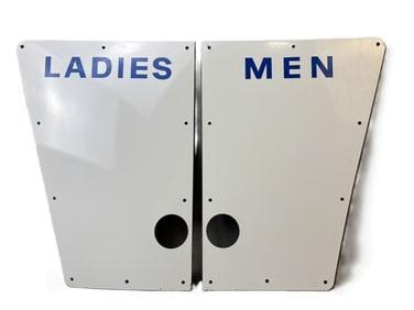 Men & Ladies Pair Original Humble Oil Gas Station Restroom Signs