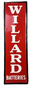 Willard Batteries SST Embossed 1957 Original Metal Sign