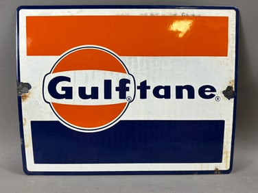 Gulftane Original Gulf Oil SSP Gas Pump Plate Sign