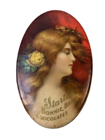 Bonnie Brier Chocolates Celluloid Victorian Pocket Mirror