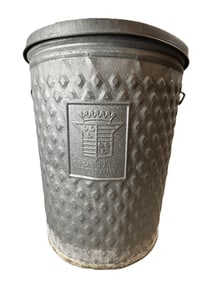 Cadillac Diamond Brand Embossed Galvanized Factory Garbage Can