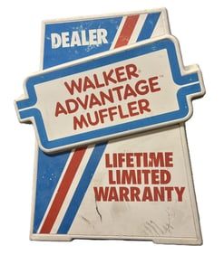 Walker Advantage Muffler Dealer Plastic Lighted Advertising Sign