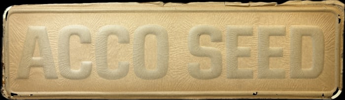 ACCO SEED SST Embossed Original NOS Metal Farm Sign