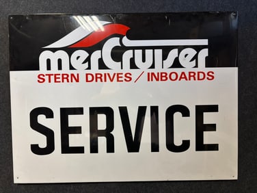 Mercruiser Stern Drives Inboards Service Embossed SST Metal Sign