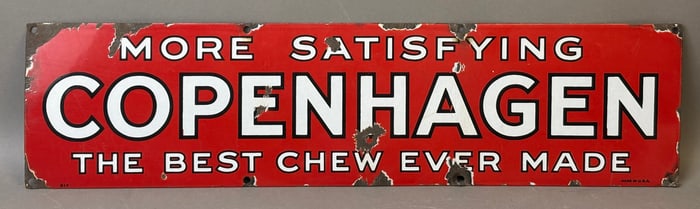 Copenhagen The Best Chew Ever Made SSP Porcelain Sign