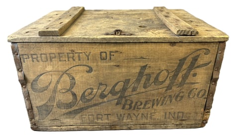 Berghoff Product Fort Wayne Indiana Pre Prohibition Beer Crate