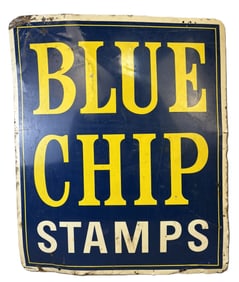 Blue Chip Stamps DST Original Painted Metal Sign