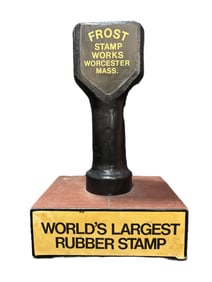 Frost Stamp Works 3' World's Largest Rubber Stamp Advertising Display