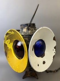 Antique Original 4 Way Railroad Switch Lamp Lantern
