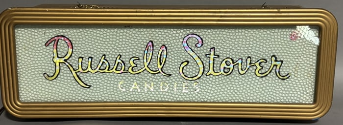 Russell Stover Candies Original Lighted Color Changing Store Display Hanging Sign