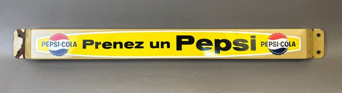 Prenez un Pepsi French DSP Porcelain Soda Pop Door Push