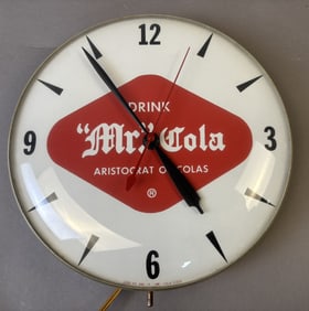 Drink Mr Cola 10" 1972 Dated Soda Pop Clock