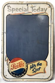 Pepsi Cola Special Today Hits The Spot Metal Chalkboard Sign