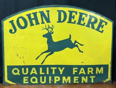 John Deere Quality Farm Equipment Original Advertising Sign
