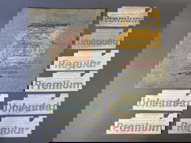 Lot 9 Esso Tiger Unleaded & Regular Gas Pump Stickers