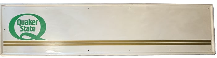 Quaker State 8' Self Framed 1970s Metal Service Station Size