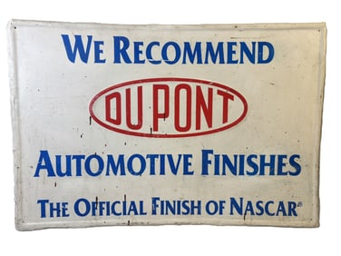 We Recommend DuPont Automotive Finishes Painted Metal Sign