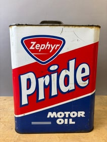 Zephyr Motor Oil 2 Gallon Metal Can Muskegon Michigan