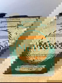 Metro Motor Oil 1940s Metal 2 Gallon Can