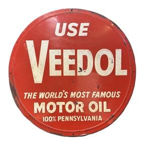 Use Veedol Motor Oil SST Embossed 42" Metal Sign