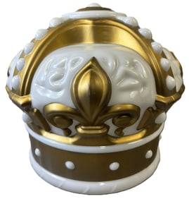 Original Standard Oil Gold Crown Milk Glass Globe