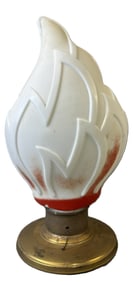 Standard Oil Milk Glass Gas Station Pole Flame Globe