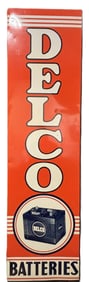 Delco Batteries 1957 SST 6' Metal Service Station Sign