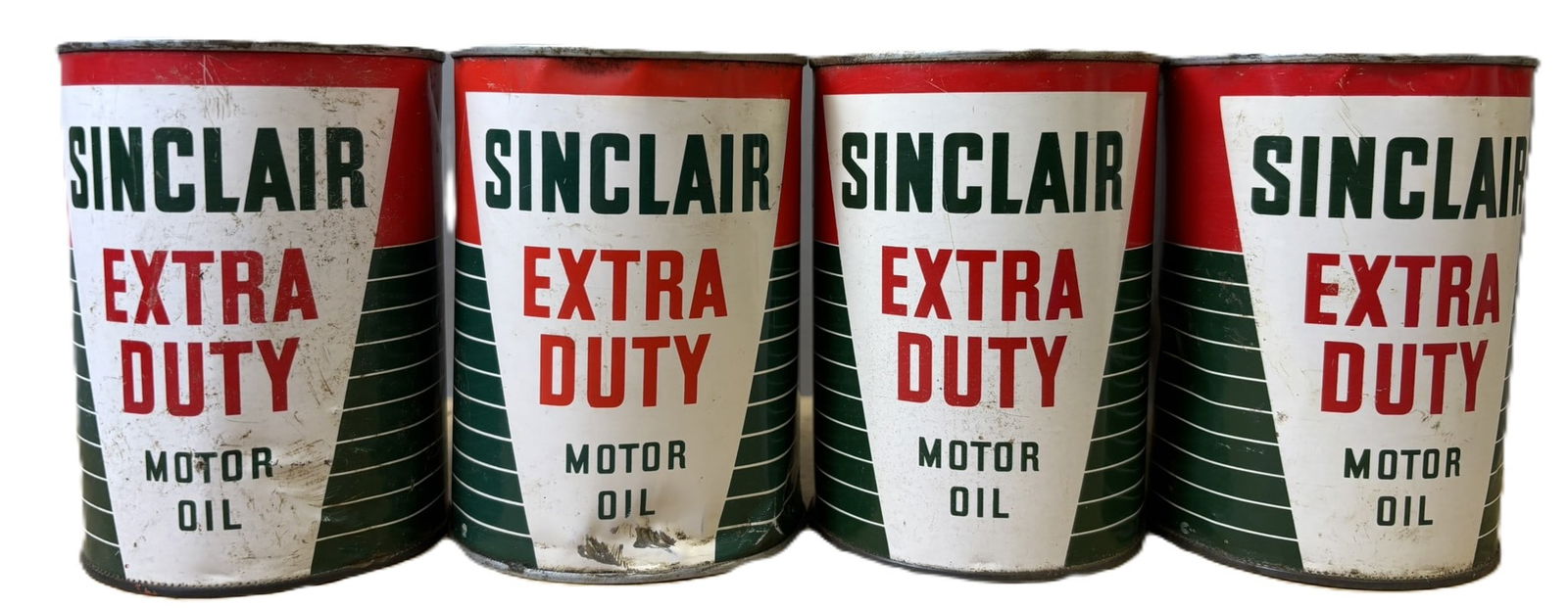 4 Sinclair Extra Duty Motor Oil 60s Metal Quart Cans (1 of 10)