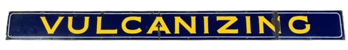 Goodyear Vulcanizing SSP 10' Porcelain Service Station Sign