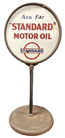 Ask For "Standard" Motor Oil DSP Curbside Lollipop Sign