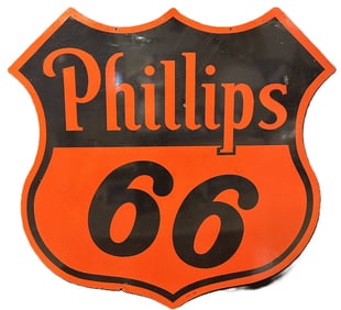 Phillips 66 6' DSP Porcelain Gas Station Pole Sign