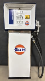 1960s Gulf Oil Co Oriignal Good Gulf Gas Pump