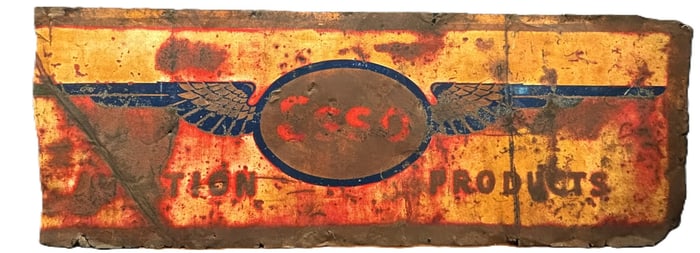Esso Aviation Products SST Painted Metal 8' 1950s Sign