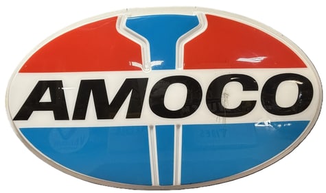 AMOCO Plastic 8'x5' Plastic Embossed Gas Station Sign