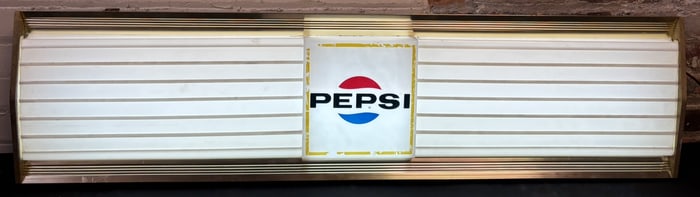 Pepsi Lighted 1960s 4' Advertising Soda Pop Plastic Sign
