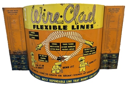 Wire Clad Flexible Lines Original 1950s Metal Store Display