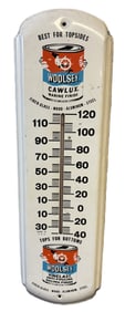 Woolsey Marine Finish Painted Metal Advertising Thermometer