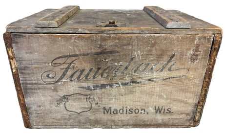 Fauerbach Beer Madison Wisconsin Pre Prohibition Wood Crate