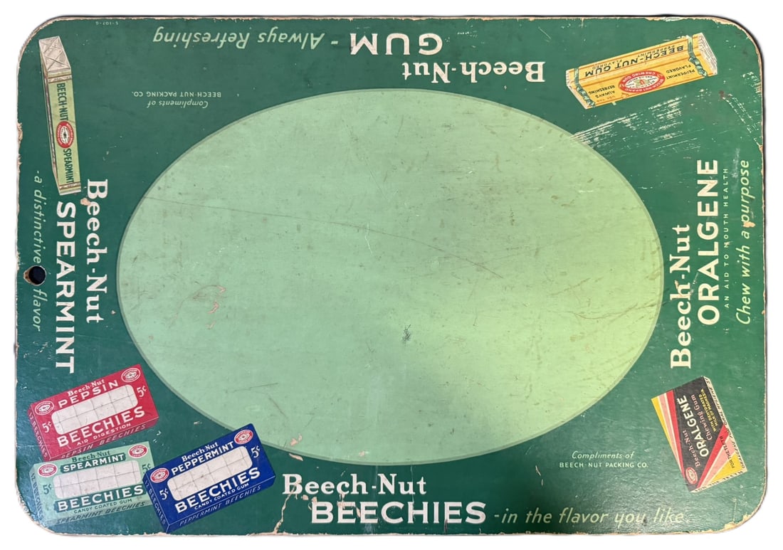 Beech Nut Beechies Original Double Sided Cardboard Gum Sign (1 of 9)