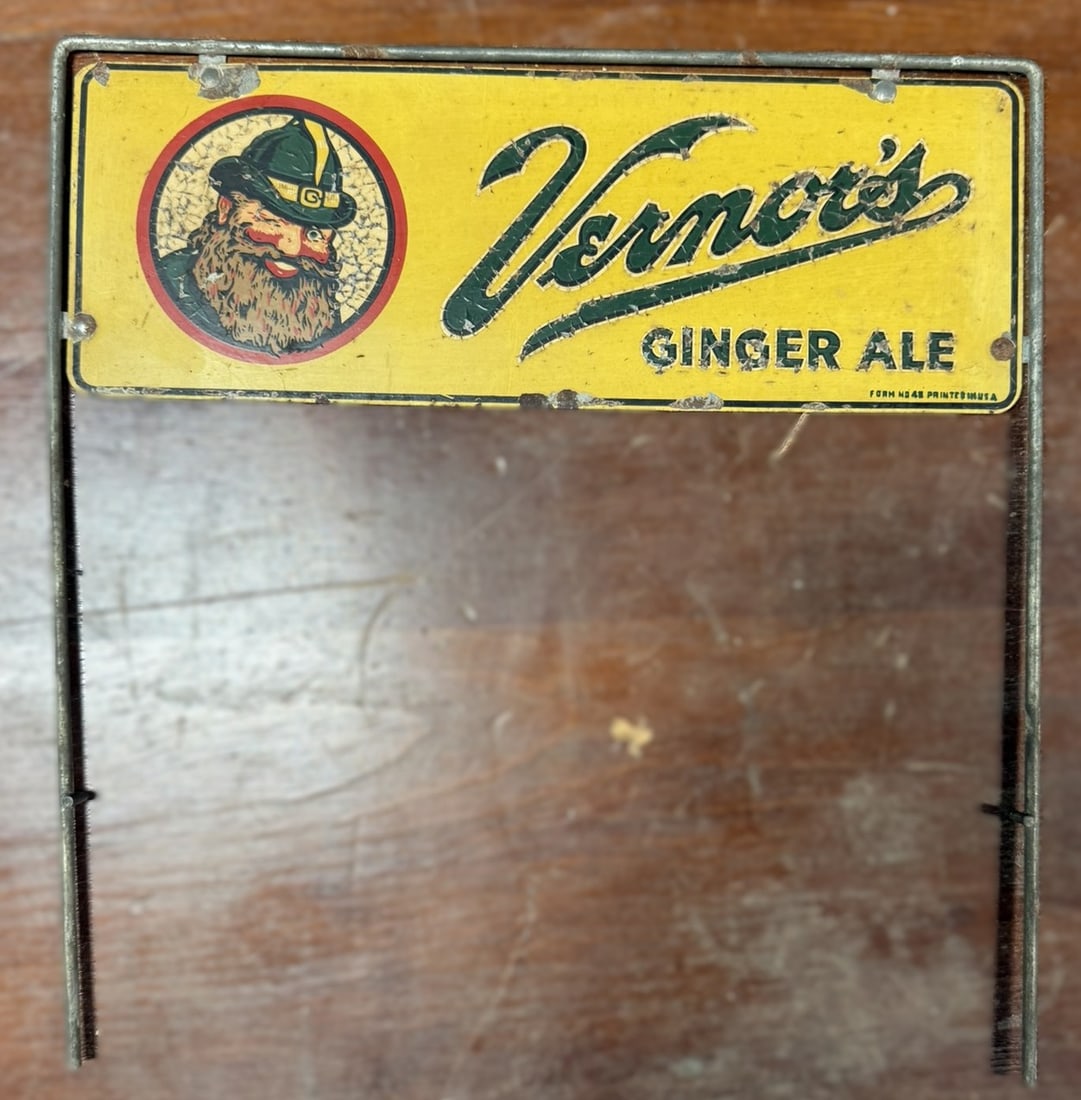 Vernor's Ginger Ale SST Tin Soda Pop Rack Sign (1 of 10)