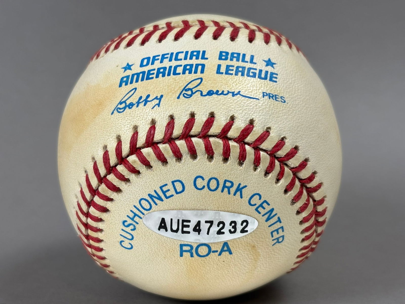 Mickey Mantle Single Signed Rawlings Bobby Brown Baseball - 4