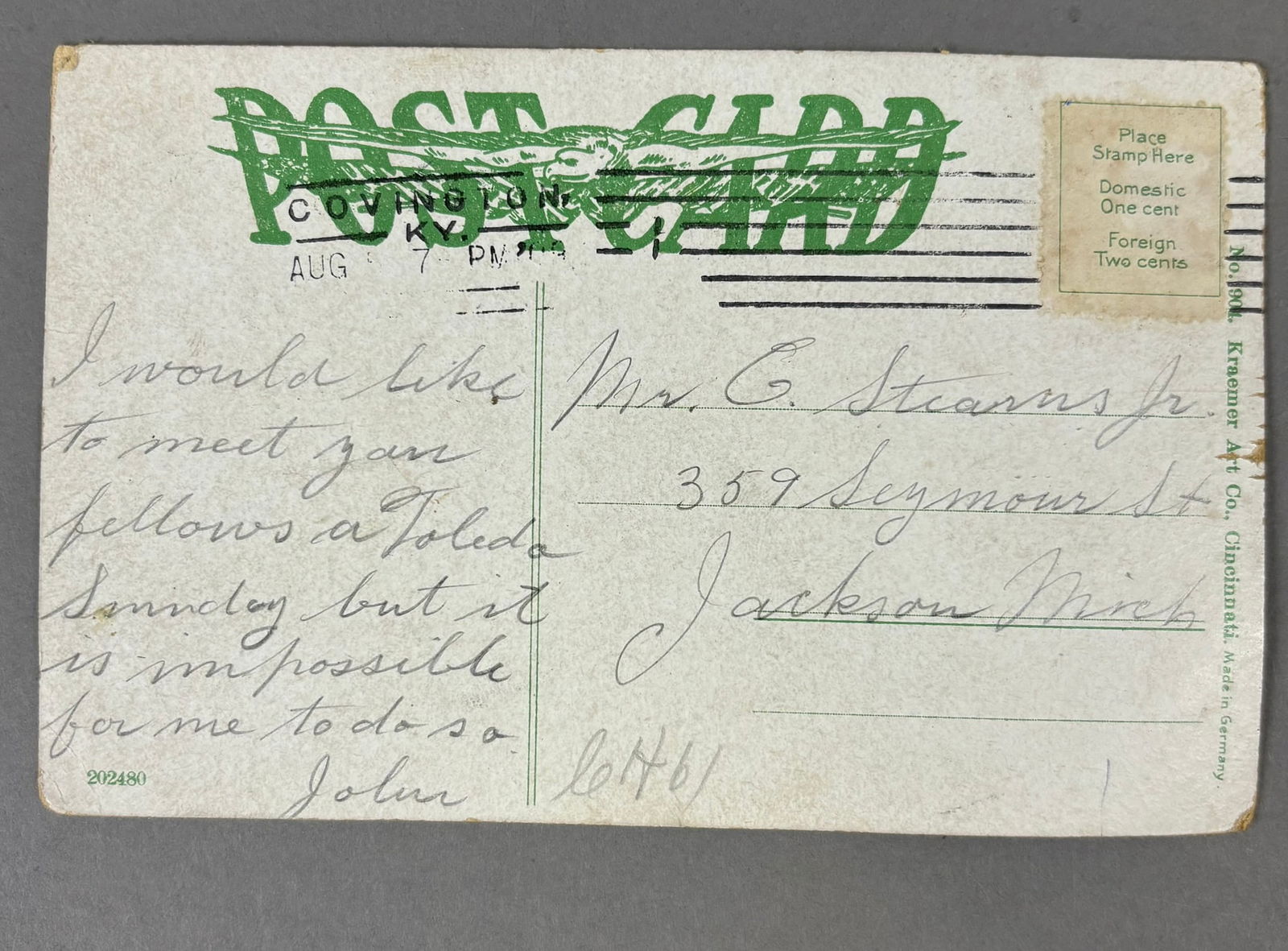 Antique Original Cincinnati Base Ball Grounds Postcard - 2