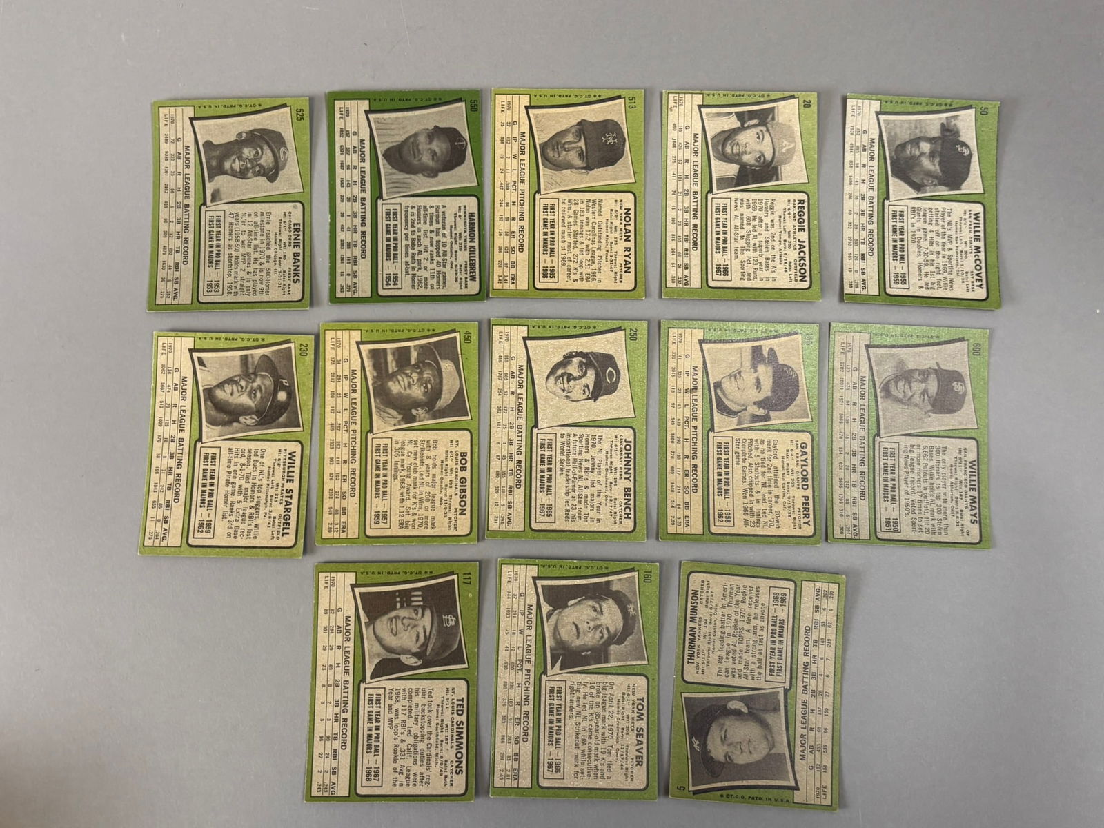 1971 Topps Baseball Card Partial Complete Set VG-EX Condition - 11