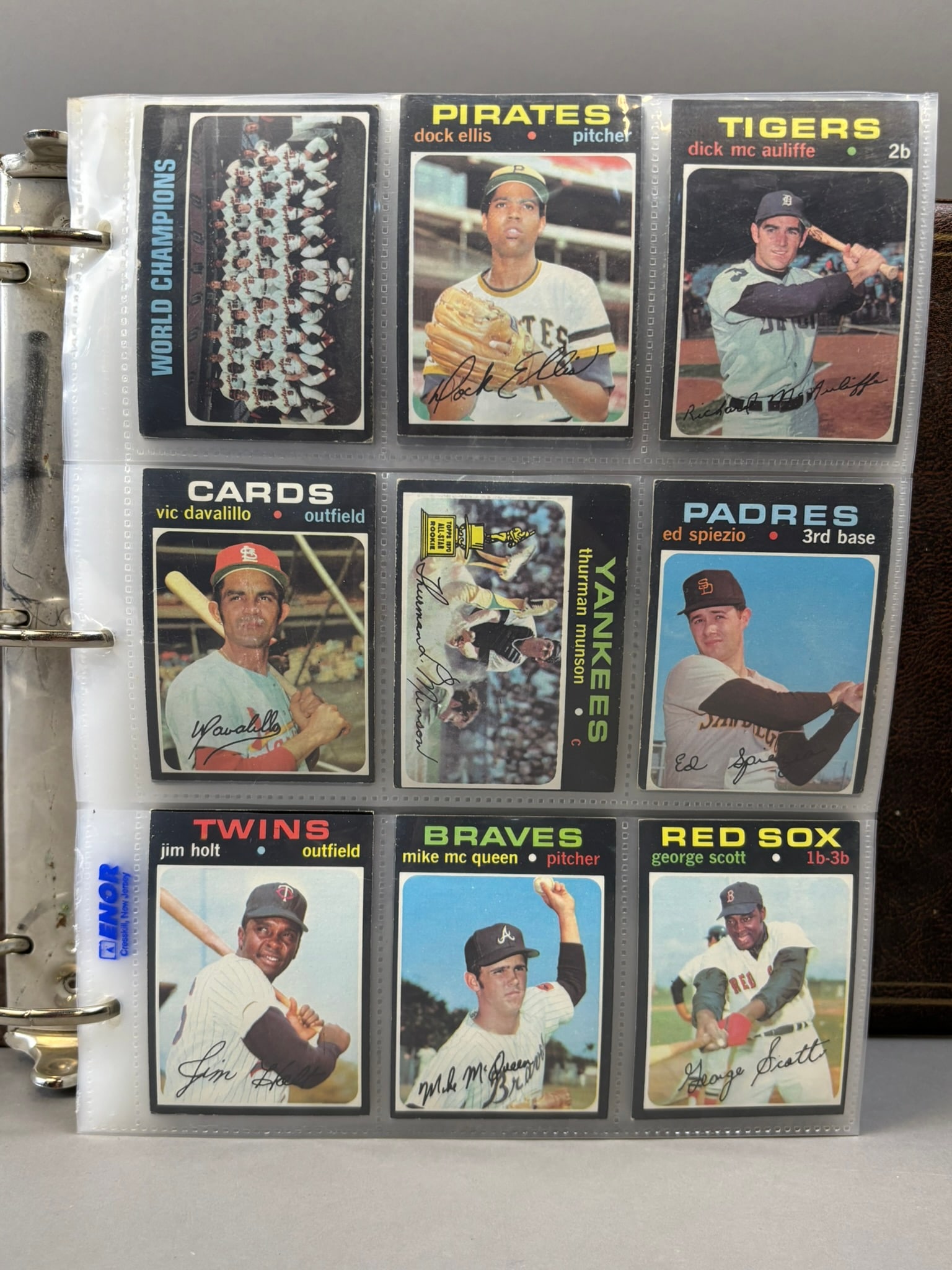 1971 Topps Baseball Card Partial Complete Set VG-EX Condition - 12