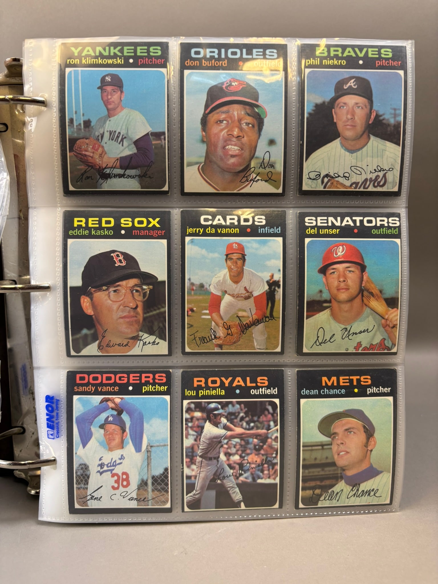 1971 Topps Baseball Card Partial Complete Set VG-EX Condition - 13