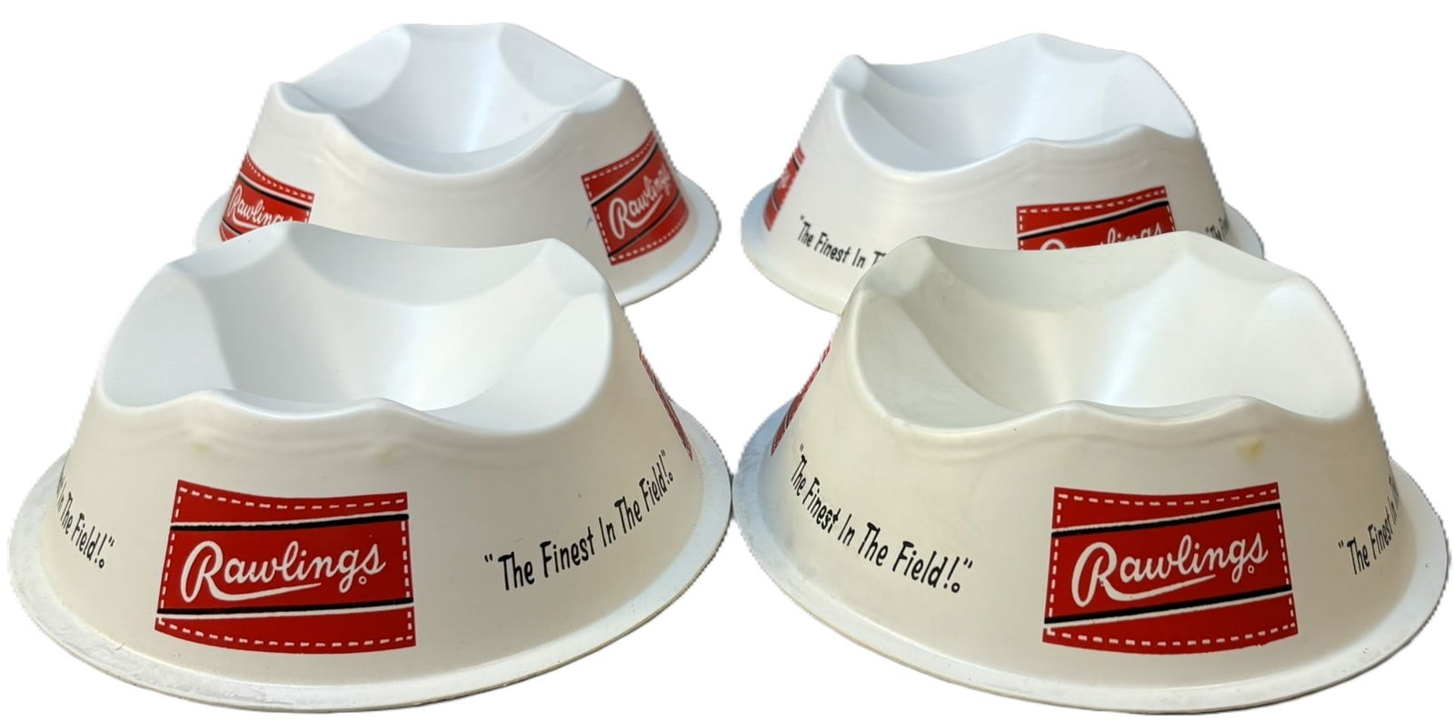 Lot 4 NOS 1960s Rawlings Football Plastic Tee Stand: Great original lot of 4 plastic Rawlings Football Tee Stands. PLEASE NOTE WE OFFER IN HOUSE SHIPPING & HAVE BIDDING AVAILABLE ON OUR OWN WEBSITE! If you win on LIVE AUCTIONEERS, please click "SELF ARR