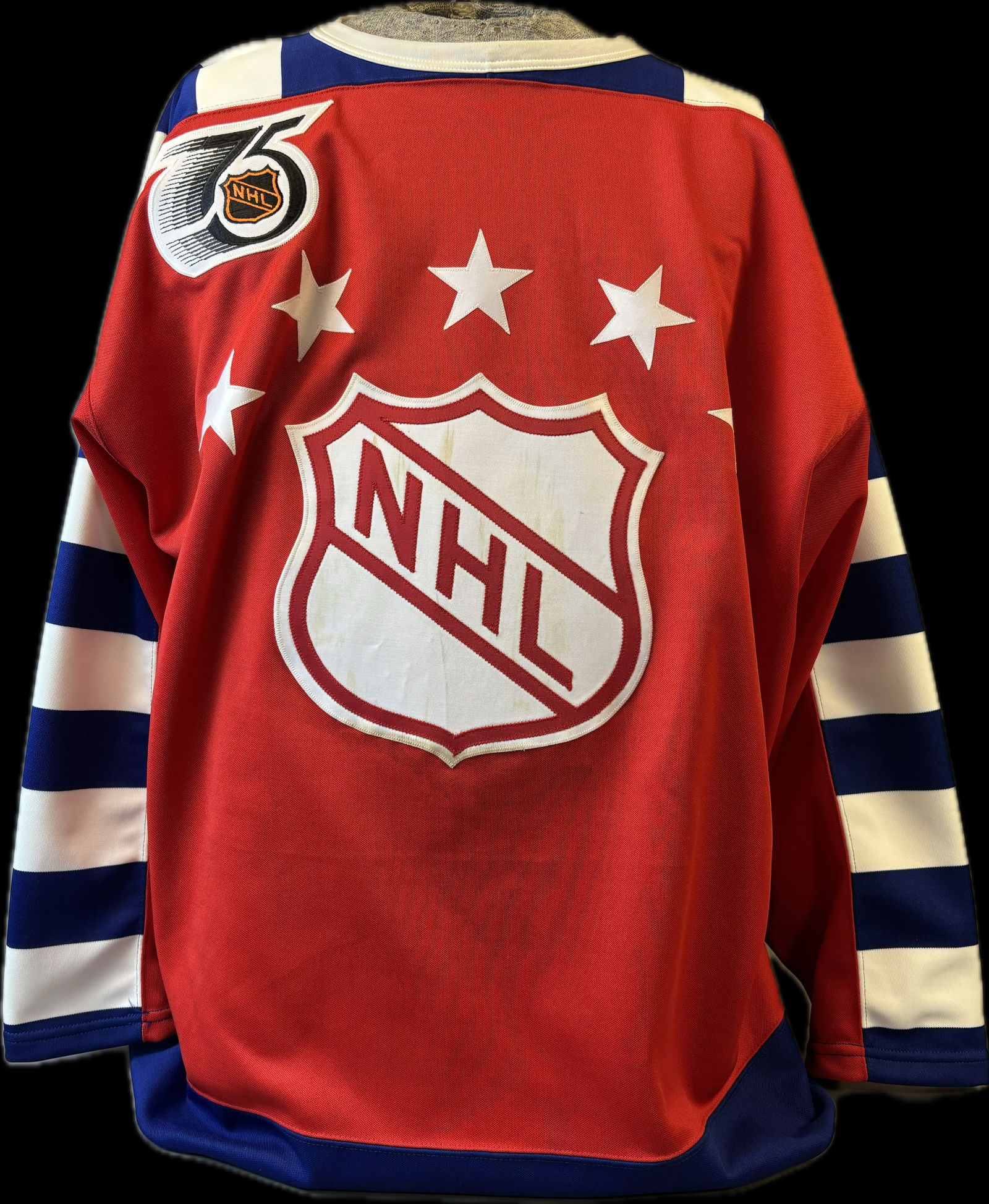 1991–92 Steve Yzerman Game Used & Signed NHL All-Star CCM Jersey #18: Offered here is a striking 1991–92 NHL All-Star Steve Yzerman CCM jersey featuring number 18. This red All-Star style jersey showcases the classic NHL shield crest on the front with five white s