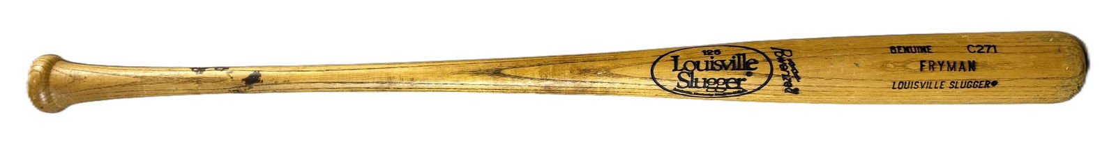 Travis Fryman C271 Pro Model Game Used 34'' 31oz Baseball Bat: Offered here is an early carrer outstanding game-used Louisville Slugger C271 Pro Model bat issued to and used by three-time All-Star third baseman Travis Fryman.This professional-grade bat measures 3